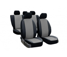Авточехлы из эко кожи Volkswagen Passat B4 (1993-1996) POK-TER PERLINE с серой вставкой