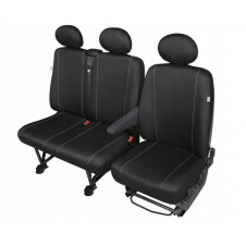 Авточехлы с автоткани для VOLKSWAGEN Transporter T4 1990-2003 Kegel-Blazusiak SOLID 1+2 черные