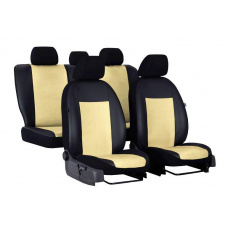 Авто чехлы комбинированые TOYOTA Corolla 2005-2007 E12; E13; mk IX POK-TER Unico Premium с бежевой вставкой