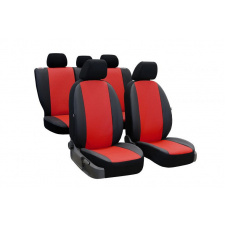 Авточехлы из эко кожи GEELY Emgrand EC7-RV 2009-2016 (2002-2011) POK-TER PERLINE с красной вставкой