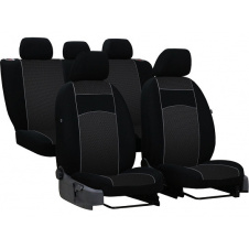 Авто чехлы с автоткани Daewoo Nexia 1994-2016 POK-TER VIP с серой вставкой