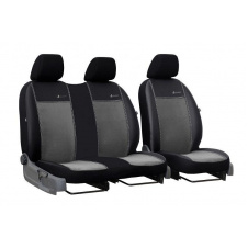 Авточехлы для FIAT DUCATO 1994-2006 эко кожа с алькантарой POK-TER Exclusive 1+2 серый