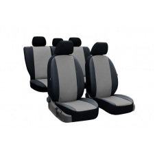 Авточехлы из эко кожи PEUGEOT 207 2006-2012 Hatchback POK-TER PERLINE с серой вставкой