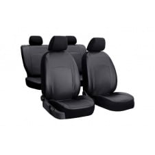 Авточехлы из эко кожи Peugeot Bipper (2008- POK-TER Design Leather с черной вставкой