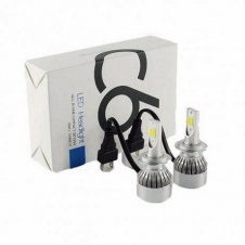 Комплект LED ламп No Brand C6 H7 главного света с вентилятором дальний свет 12v 6000K 2 шт (C6H7)