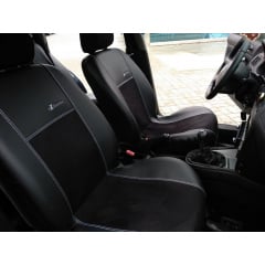 Чехлы на авто для BMW 5-SERIA 2003-2010 E60/E61 POK-TER эко кожа с алькантарой Exclusive черные Михайлівка