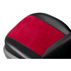 Чехлы на авто для Nissan Qashqai 2006-2013 POK-TER эко кожа с алькантарой Exclusive красные на передние Славянск