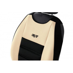 Накидки чехлы на передние сиденья GEELY MR 2003-2008 (2002-2011) POK-TER PsT комбинированные с бежевой Ирпень