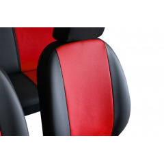 Авточехлы из эко кожи GEELY MK Cross 2010-2016 (2002-2011) POK-TER PERLINE с красной вставкой Слов'янськ