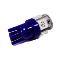Светодиодная лампа AllLight T10 5 диодов 5050 W2,1x9,5d 12V BLUE Измаил