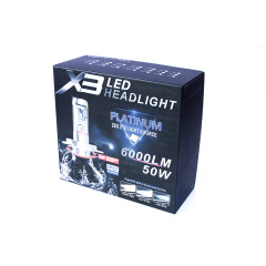 Комплект LED ламп AllLight X3 HB3 50W 6000K 6000lm с радиатором и светофильтрами (3000K/8000K) Киев