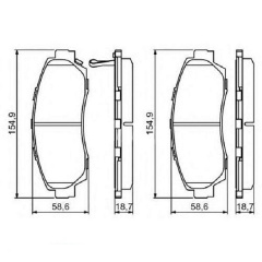 Тормозные колодки Bosch дисковые передние HONDA CRV F 04-12 0986494308 Кременчук