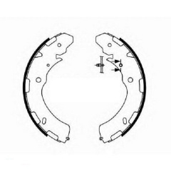 Тормозные колодки Bosch барабанные задние Mitsubishi L200 KB 2006 0986487758 Славута