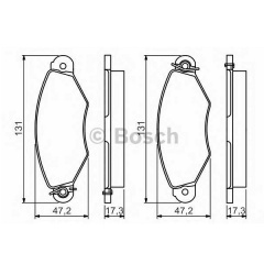 Тормозные колодки Bosch дисковые передние CITROEN/NISSAN/RENAULT Xsara/Kubistar/Kangoo 0986495235 Черновцы