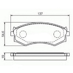 Тормозные колодки Bosch дисковые передние NISSAN Maxima QX 2.0i 94-00 0986461139 Владимир-Волынский