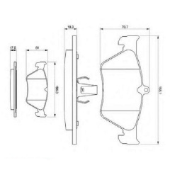 Тормозные колодки Bosch дисковые передние OPEL Calibra/SAAB 900/VAUXHALL Omefa -98 0986461129 Кривий Ріг