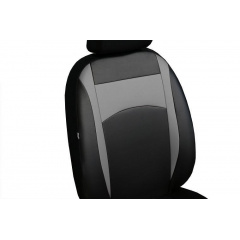 Авточехлы из эко кожи GEELY CK 2 2011-2016 (2002-2011) POK-TER Desing Leather с серой вставкой Чернігів