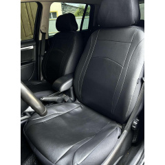Авточехлы из эко кожи GEELY CK 2 2011-2016 (2002-2011) POK-TER Desing Leather с серой вставкой Чернігів