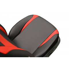 Авточехлы из эко кожи Volkswagen Lupo 1998-2005 POK-TER Design Leather с красной вставкой Новомиколаївка