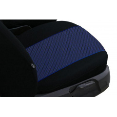 Авточехлы из автоткани для GEELY CK 2006-2010 (2002-2011) POK-TER VIP черные с синей вставкой Первомайск