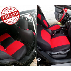 Авточехлы Ford Fiesta (1988-1996) POK-TER Classic Plus с красной вставкой Павлоград