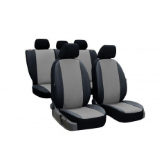 Авточехлы из эко кожи Suzuki Swift (2005-2010) POK-TER PERLINE с серой вставкой Городок