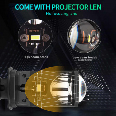 Комплект светодиодных линз HeadLight Y6D BI-LED H4 25/35W mini Київ