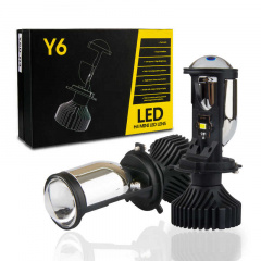 Комплект светодиодных линз HeadLight Y6D BI-LED H4 25/35W mini Київ