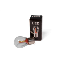 Светодиодная лампа StarLight T25 18 chip СОВ 12V WHITE FLASH в стеклянной колбе Ізюм