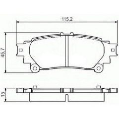 Тормозные колодки Bosch дисковые задние LEXUS RX 09 0986495174 Вознесенськ