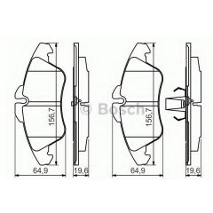 Тормозные колодки Bosch дисковые передние MERCEDES/VW Sprinter/Vito(638)/LT F 0986494504 Харьков