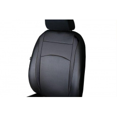 Авточехлы из эко кожи Mercedes 190 w201 (1982-1993) POK-TER Design Leather с черной вставкой Петрово