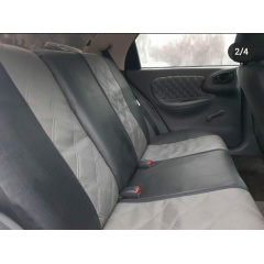 Авточехлы из экокожи Peugeot 407 2003-2010 POK-TER ELIT Premium с серой вставкой Тернопіль