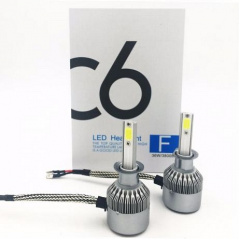 Комплект LED ламп C6 HeadLight H1 12v COB Киев