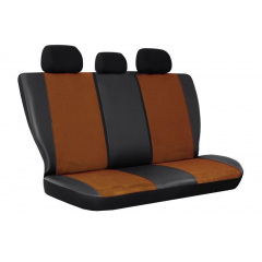 Авточехлы Skoda Fabia 1999-2007 POK-TER Exclusive екокожа с коричневой вставкой алькантары Акимовка