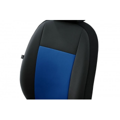 Авточехлы из эко кожи GEELY LC Cross 2008-2016 (2002-2011) POK-TER Road с синей вставкой Мукачево