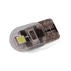Светодиодная лампа StarLight T10 2 диода 2835 12V 0.5W WHITE / мультиполярная в прозрачной колбе / печатная плата Луцк