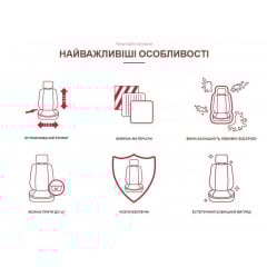 Автомобильные чехлы для Ford Fiesta 1995-2002 POK-TER Economic с красной вставкой Киев