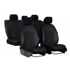 Авто чехлы комбинированые HONDA City 2009-2014 POK-TER Unico Premium с черной вставкой Умань