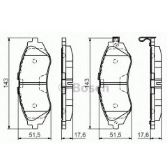 Тормозные колодки Bosch дисковые передние CHEVROLET/DAEWOO Nubira F 1.6i-1.8i 0986495059 Черкассы