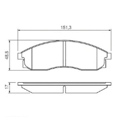 Тормозные колодки Bosch дисковые передние HYUNDAI Elantra 1.6,1.8i/MITSUBISHI L 200 2. 0986424340 Стрый