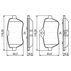 Тормозные колодки Bosch дисковые задние MB S-Klasse R 0986494790 Оріхів