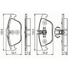 Тормозные колодки Bosch дисковые задние PR2 MB W204 07 0986495105 Хуст