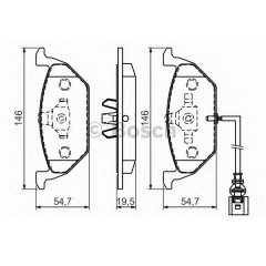 Тормозные колодки Bosch дисковые передние VAG A2/A3/Fabia/Octavia/Bora/Jetta/Caddy F 0986494524 Буча