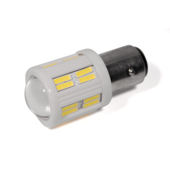 Светодиодная лампа StarLight T25/5 28 (24+4 линза) диодов 4014 3.5W 12V-24V WHITE / керамика / габарит+стоп Рівне