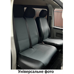 Авточехлы для CITROEN Jumpy 1995-2007 POK-TER Perline 1+2 с черной вставкой перфорированной экокожи Володарск-Волынский