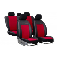 Авточехлы Mazda 2 2003-2007 POK-TER Exclusive екокожа с красной вставкой алькантары Петрове