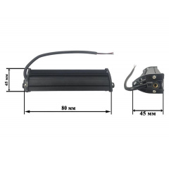 Светодиодная фара AllLight E-18W однорядная 6chip Osram 3535 Flood 9-30V Мукачево