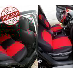 Авточехлы Suzuki Ignis (2001-2008) POK-TER Classic Plus с красной вставкой Ладан