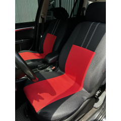 Автомобильные чехлы для DACIA Sandero 2007-2012 POK-TER Economic с красной вставкой Новомосковськ